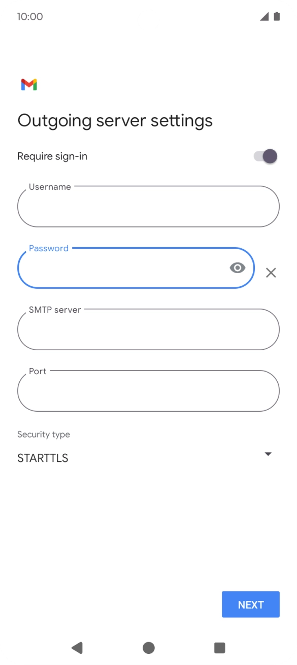 Press the field below 