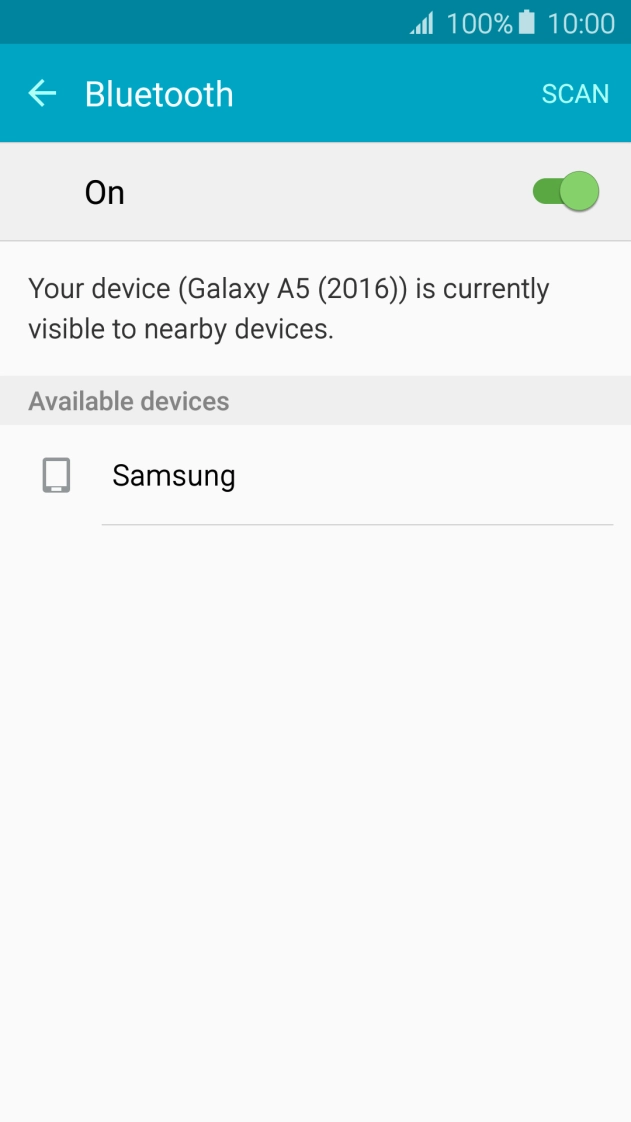 Press the required Bluetooth device and follow the instructions on the screen to pair the device with your phone.