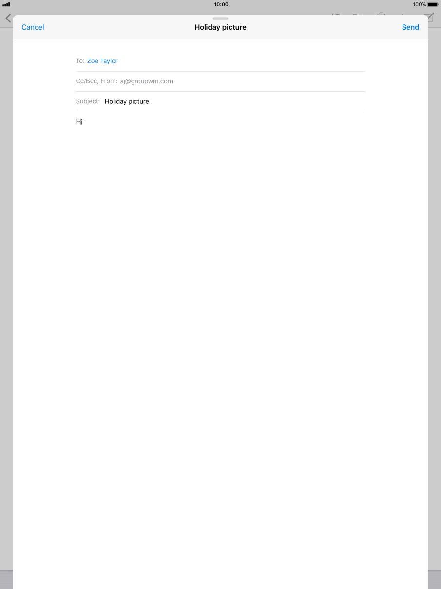 Press and hold the text input field until a pop-up menu is displayed.