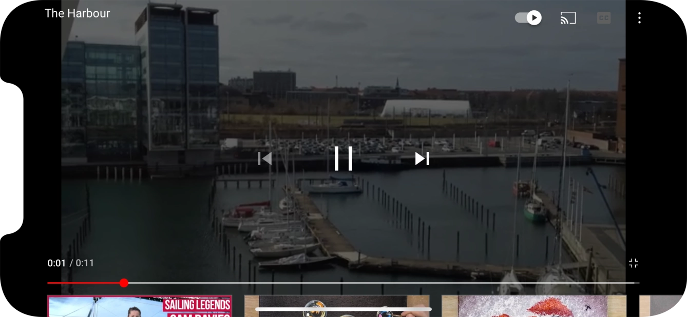 Slide your finger upwards on the screen.