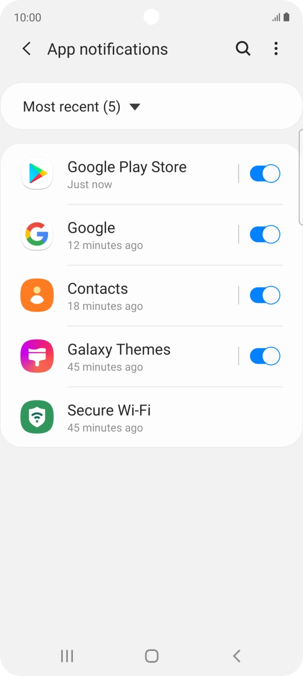 Press the drop down list.