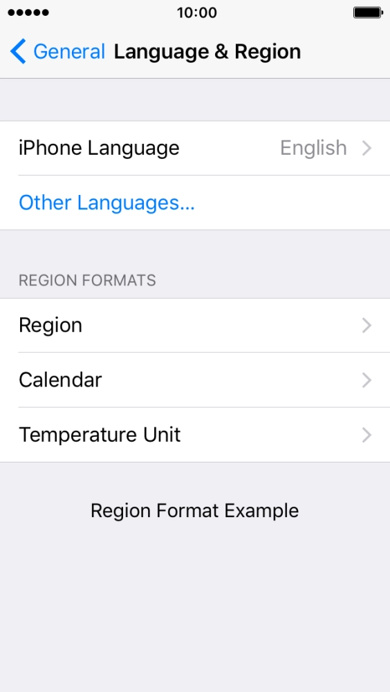 Press iPhone Language.