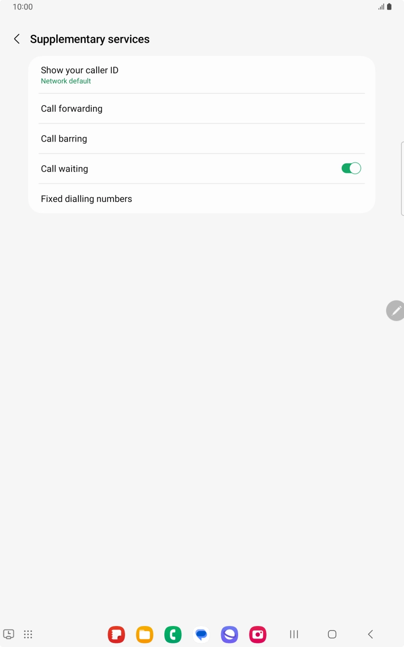 Press Call forwarding.