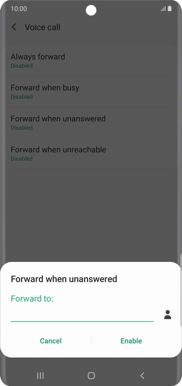Key in +61101 and press Enable.