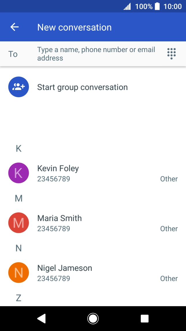 Press the field next to 