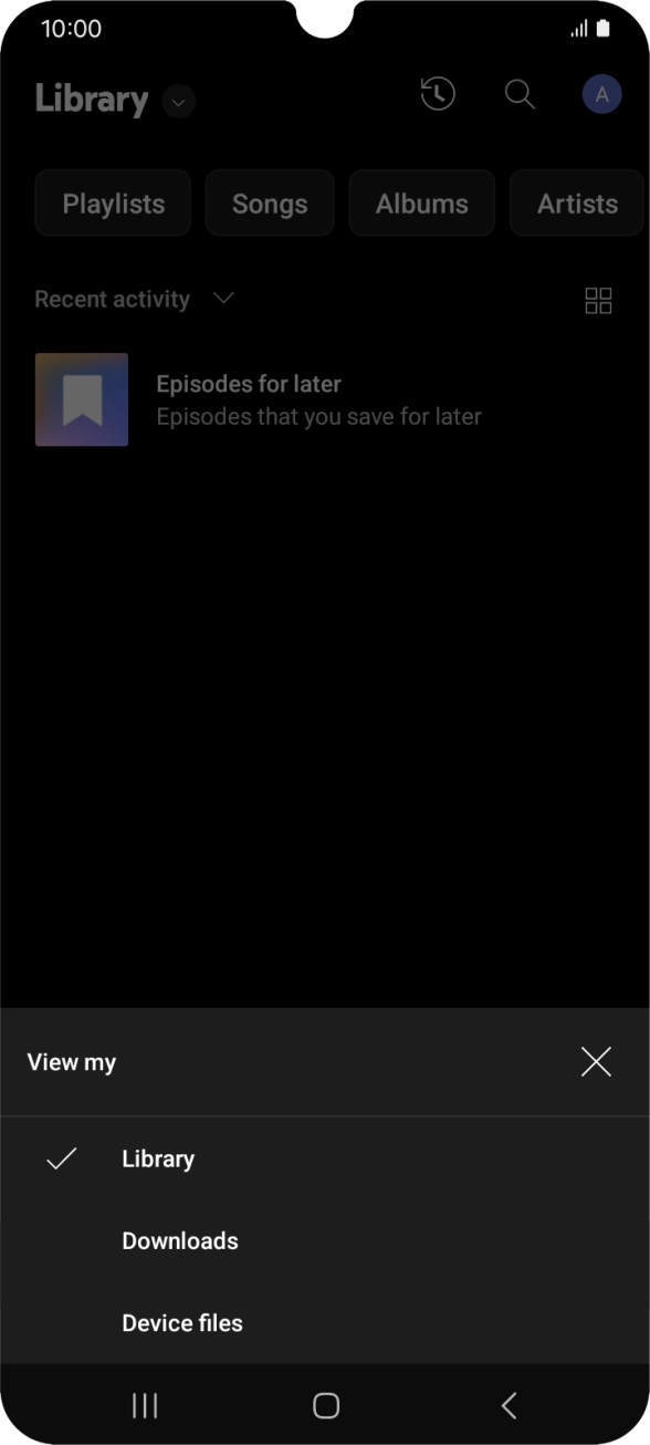 Press the required category and go to the required audio file.