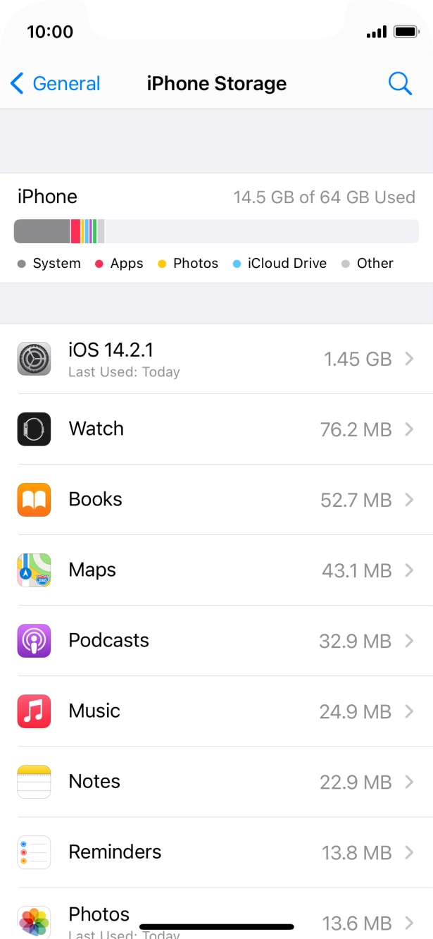 Press the required app.