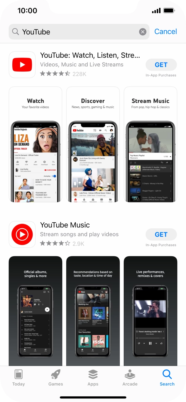 Press YouTube. Press YouTube.