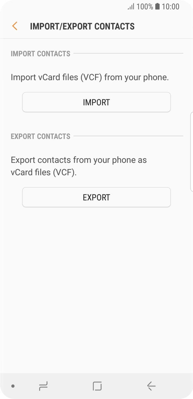 Press IMPORT. Press IMPORT.