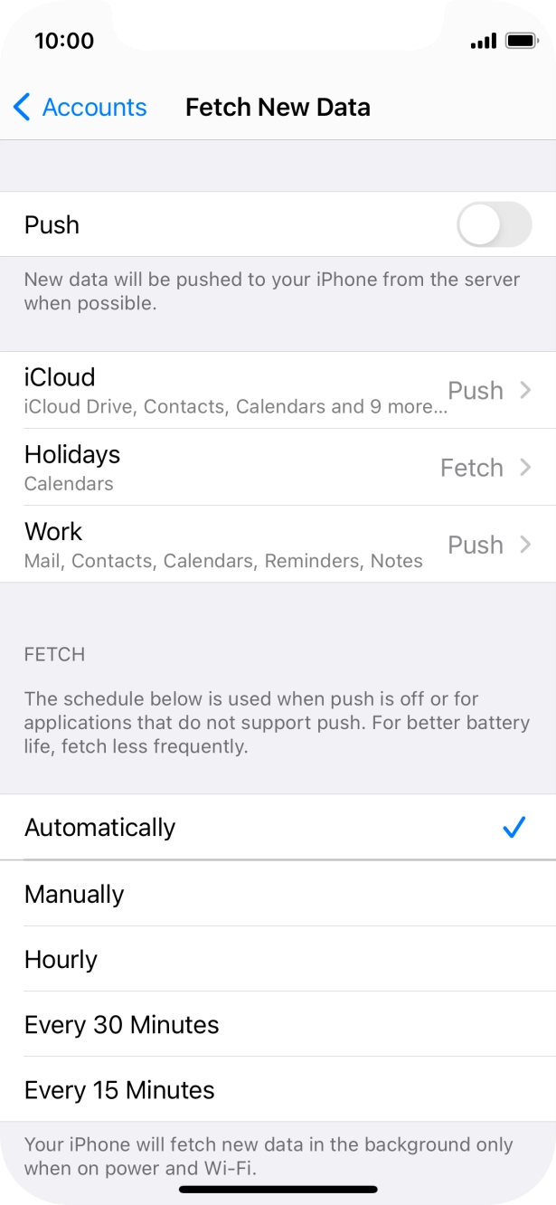 If you turn off the function, press the required setting.