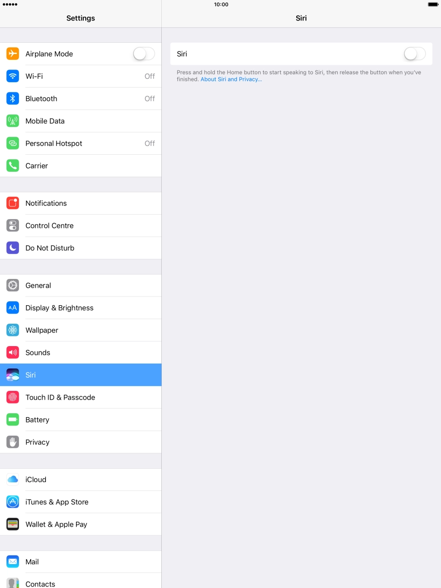 Press the indicator next to 