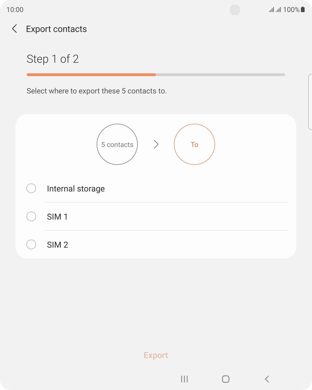 Press the required SIM.