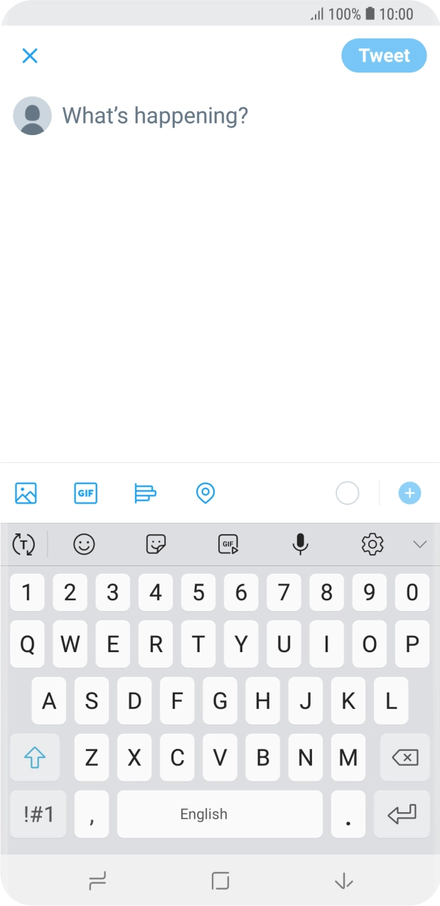 Press the text input field.