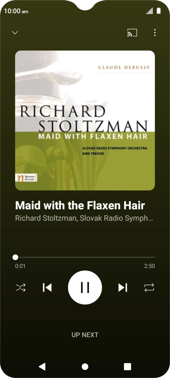 Press arrow right to go to the next audio file.