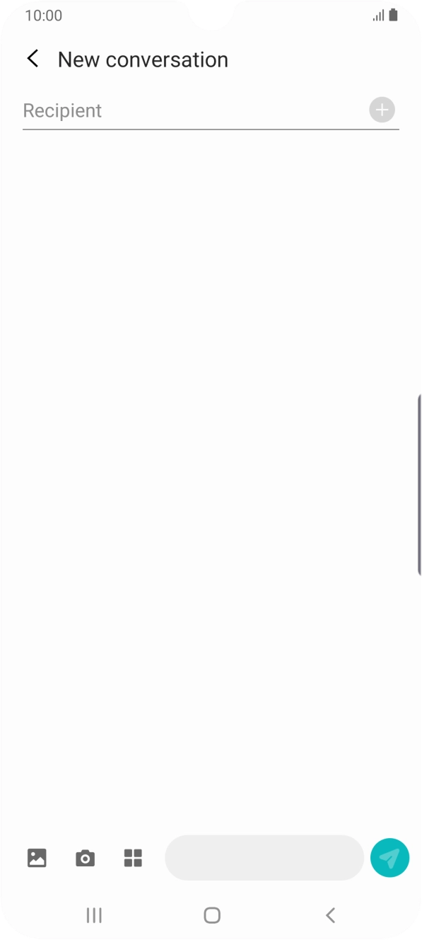Press the search field and key in the first letters of the recipient's name.