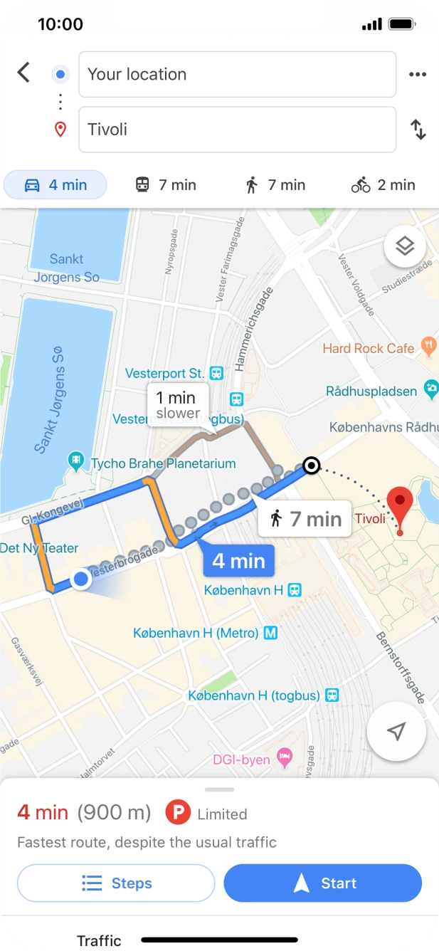 Press the required mode of transportation. Press the required mode of transportation.