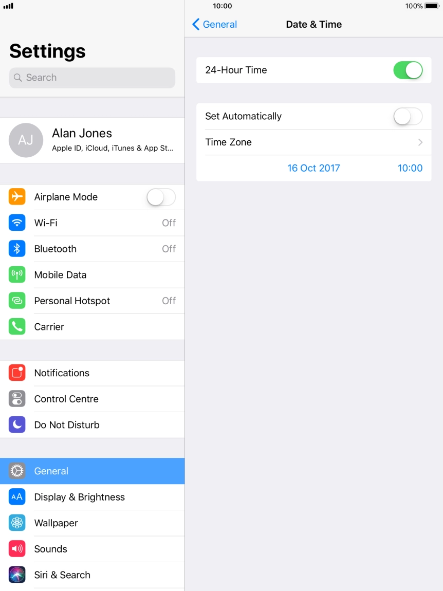 Press the indicator next to 