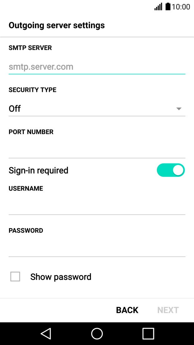 Press the field below 