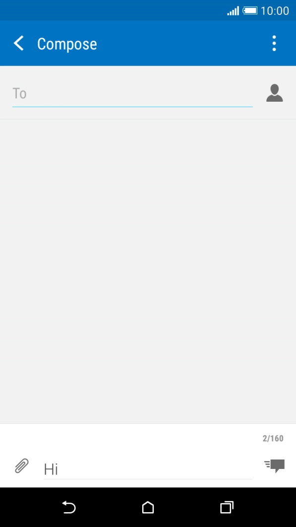 Press To and key in the first letters of the recipient's name.