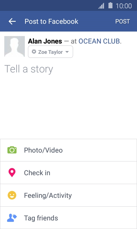 Press the text input field.