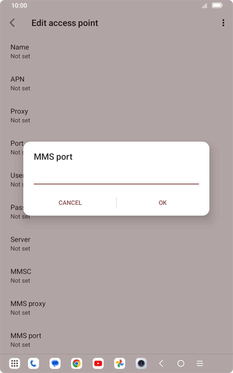 Key in 80 and press OK.