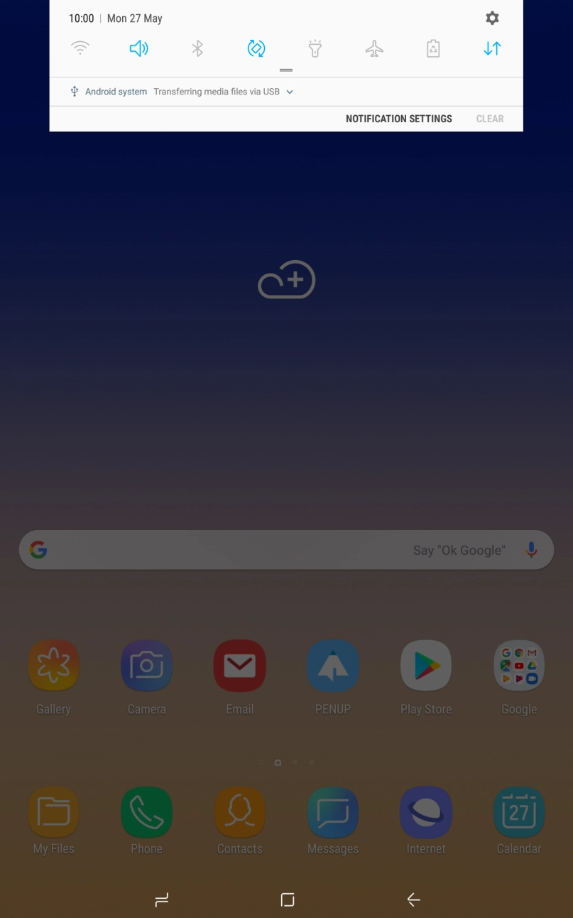 Press the connection icon.