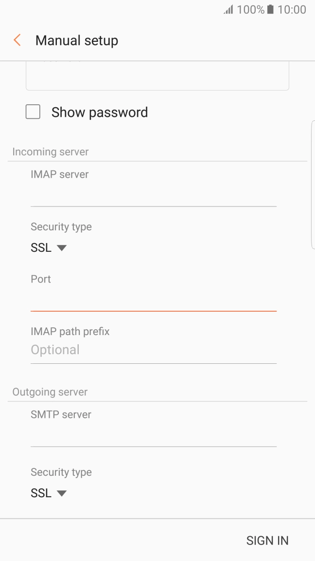 Press the field below 