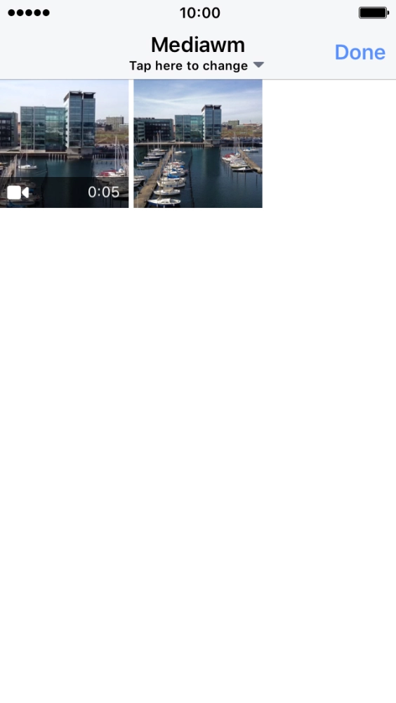 Press the required picture or video clip. Press the required picture or video clip.