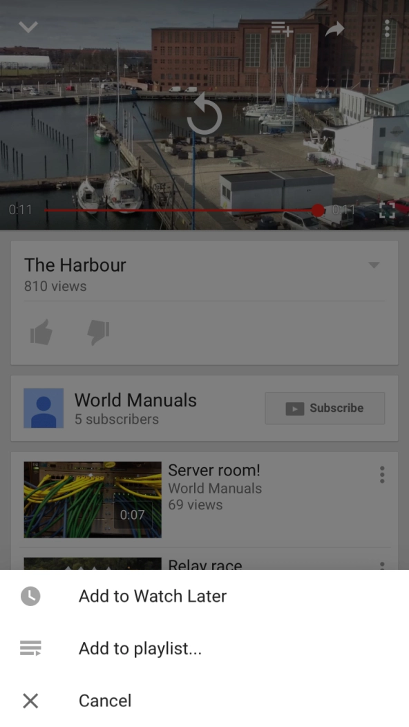 Press Add to playlist....