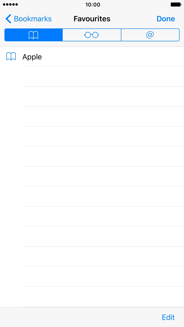 Press the required bookmark.