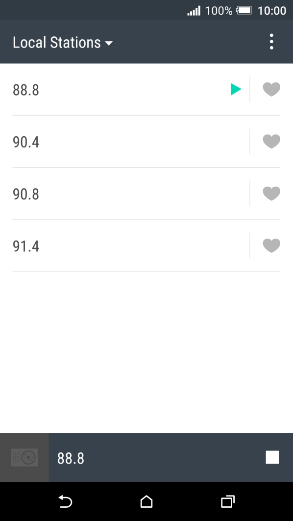 Press the required channel.