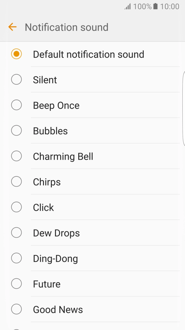 Press the different message tones to hear them.