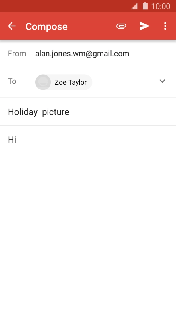 Write the required text and press the send icon.