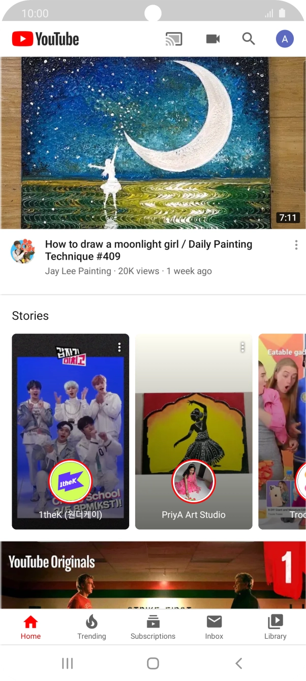 Press the upload icon.
