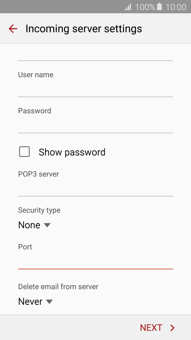 Press the drop down list below 