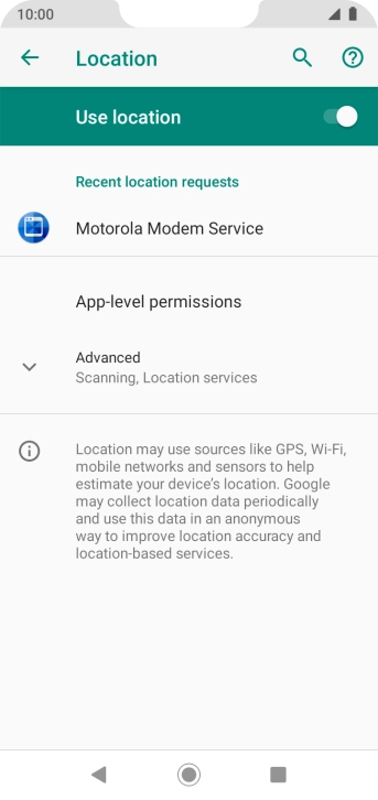 Press App-level permissions. Press App-level permissions.