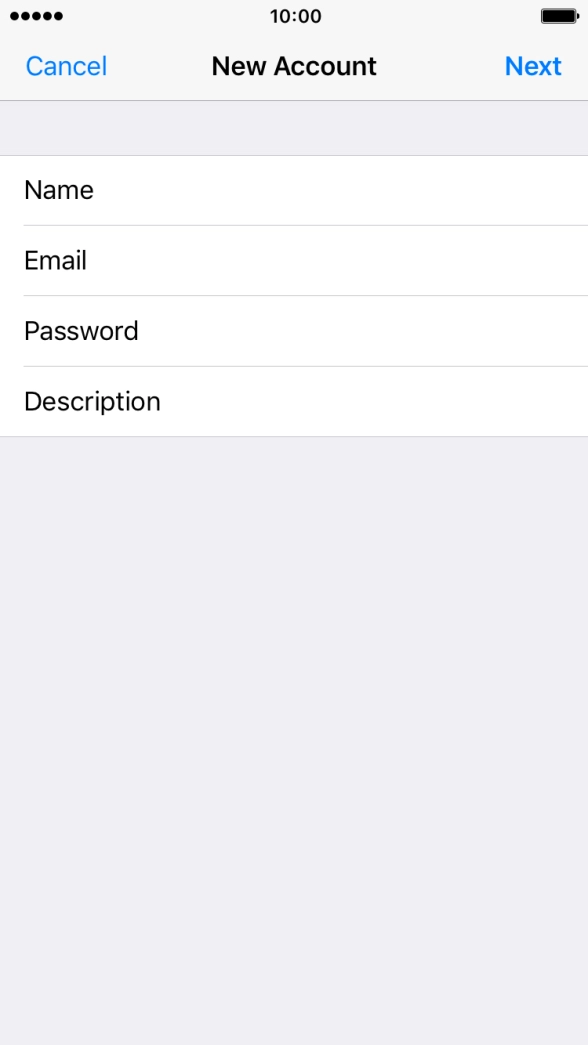 Press Description and key in the required name.