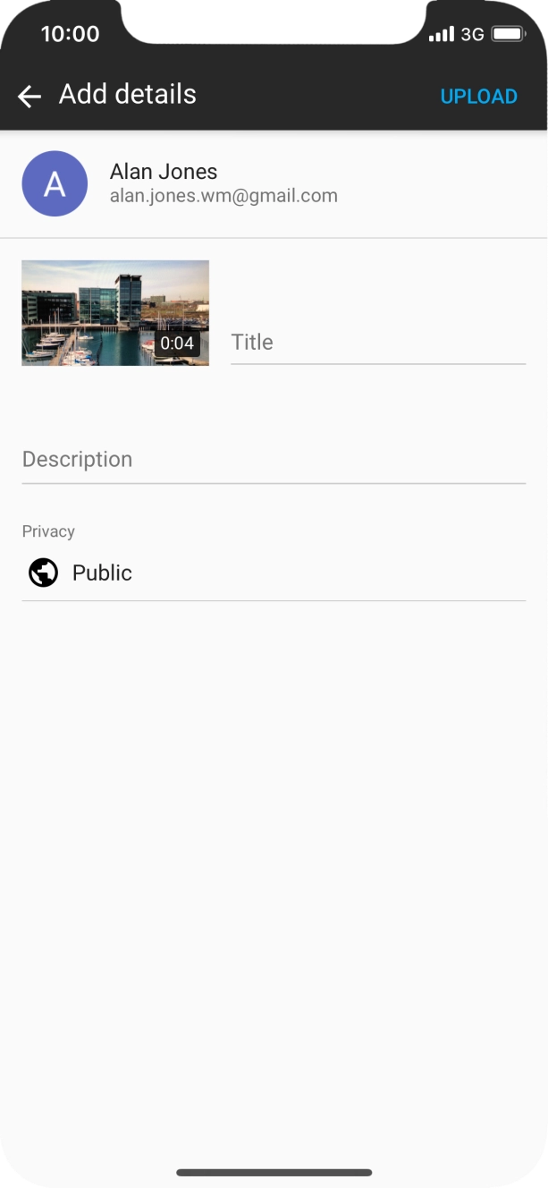 Press the text input field.