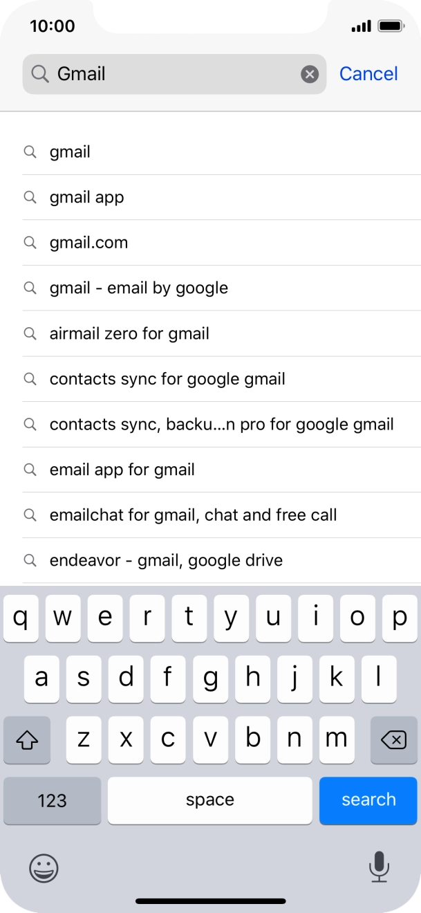 Key in Gmail and press search.