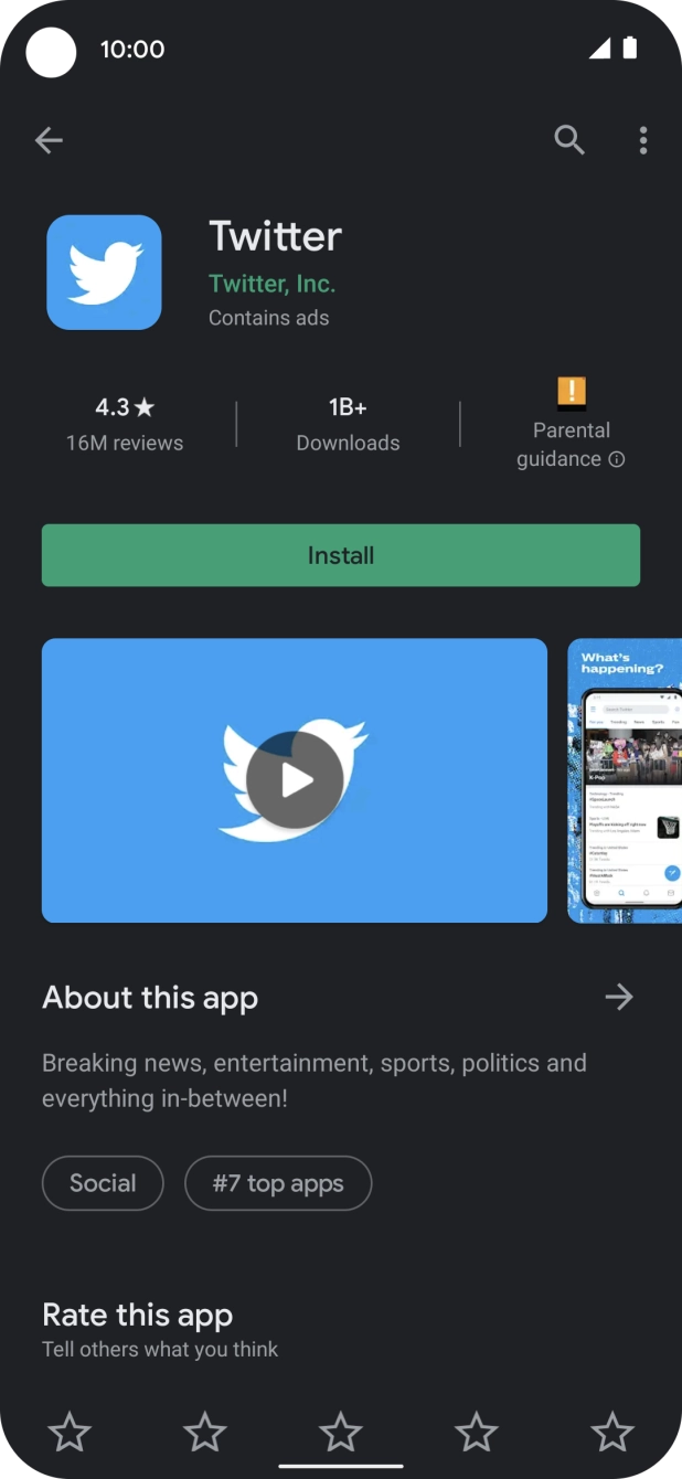 Press Install and follow the instructions on the screen to install the app.