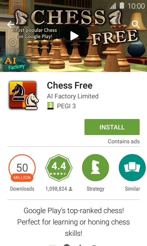 Press INSTALL and follow the instructions on the screen to install the app.