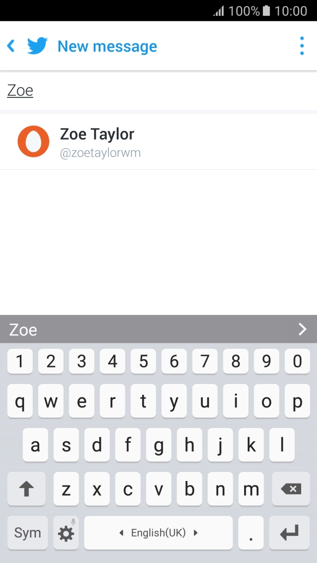 Key in the first letters of the recipient's name and press the required contact.