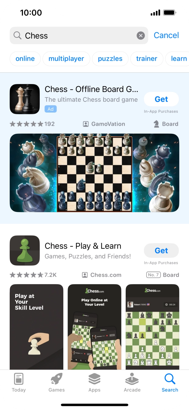 Press the required app. Press the required app.