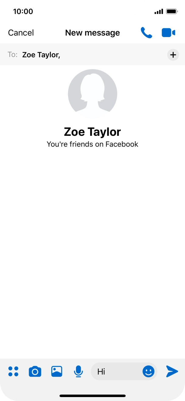 Write the required message and press the send icon.