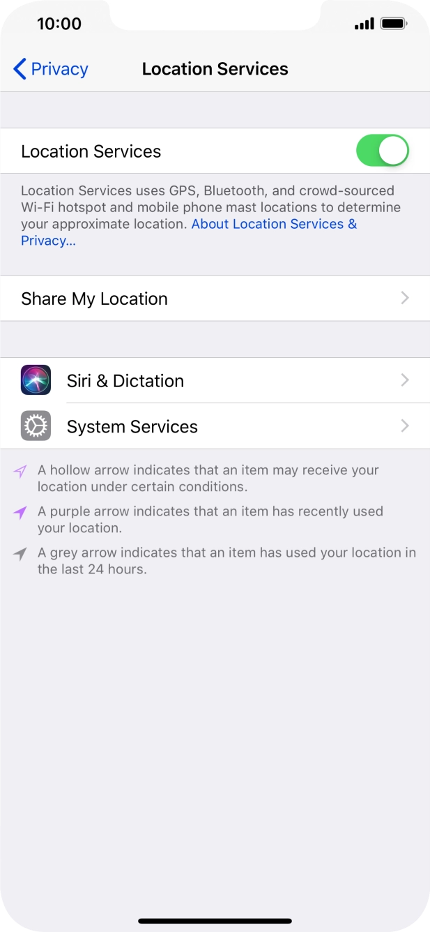 Press the required app.