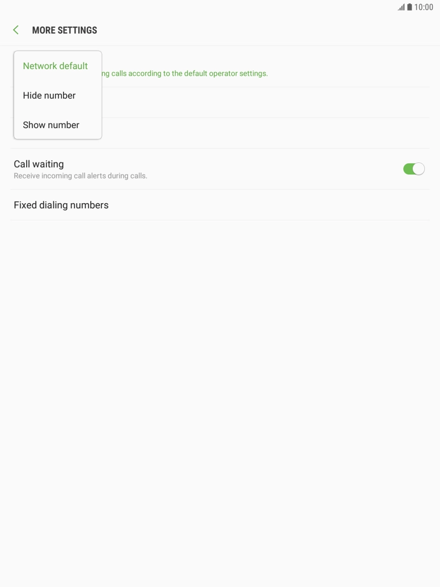 Press Show number to turn on caller identification.