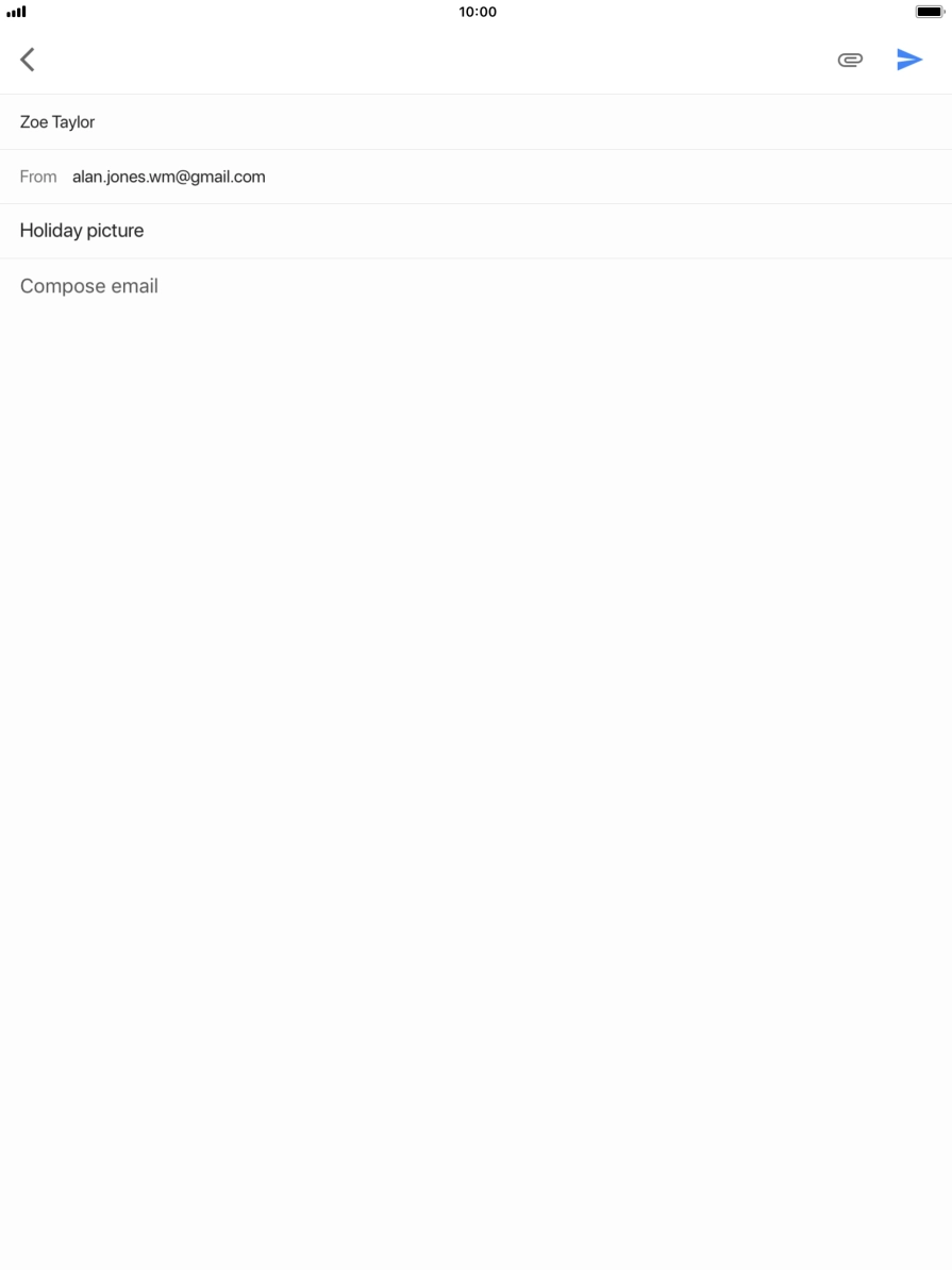 Press the text input field and write the required text.