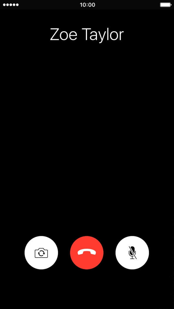 Press the camera icon to switch between the front and the back camera.