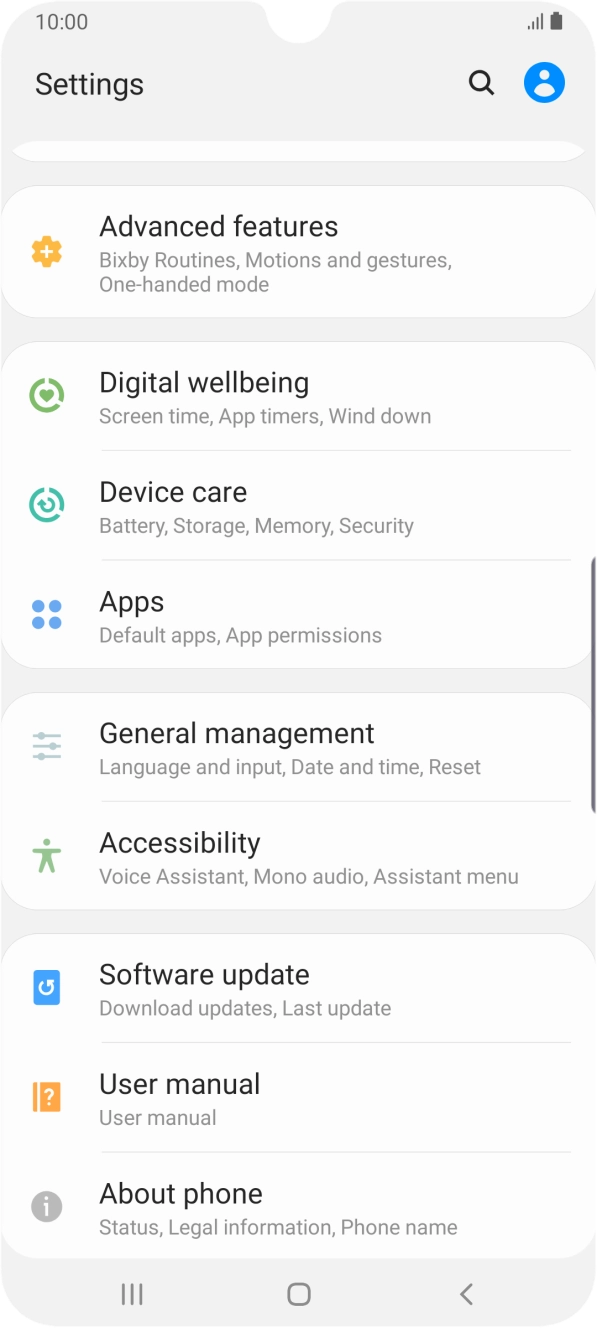 Press Software update.