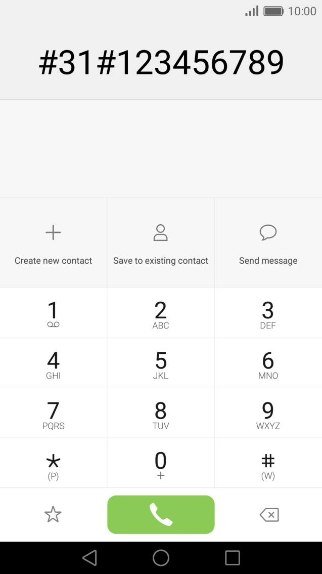 Press the call icon.